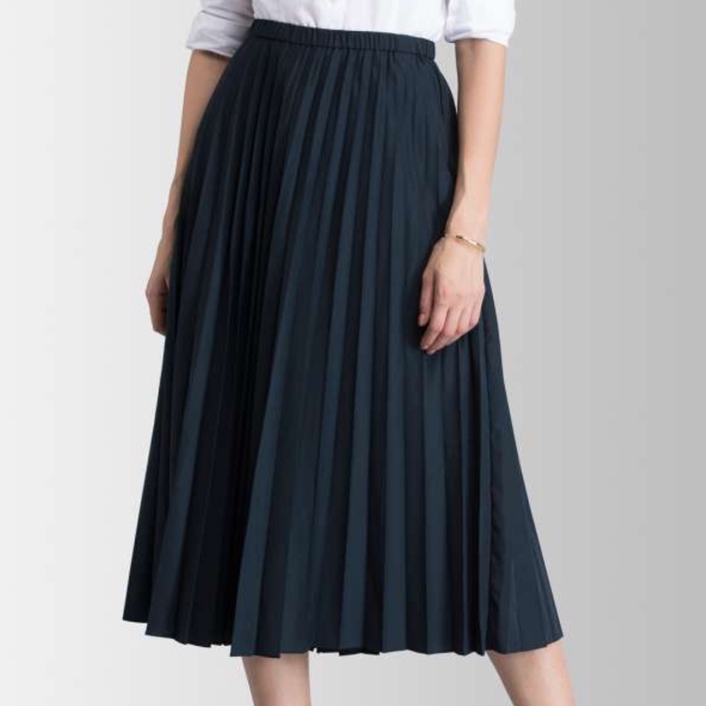 Midi Black Pleated Skirt - Forever 21